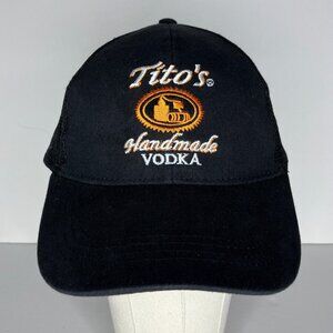 Tito's Handmade Vodka Austin Texas Black Adjustable Hat
